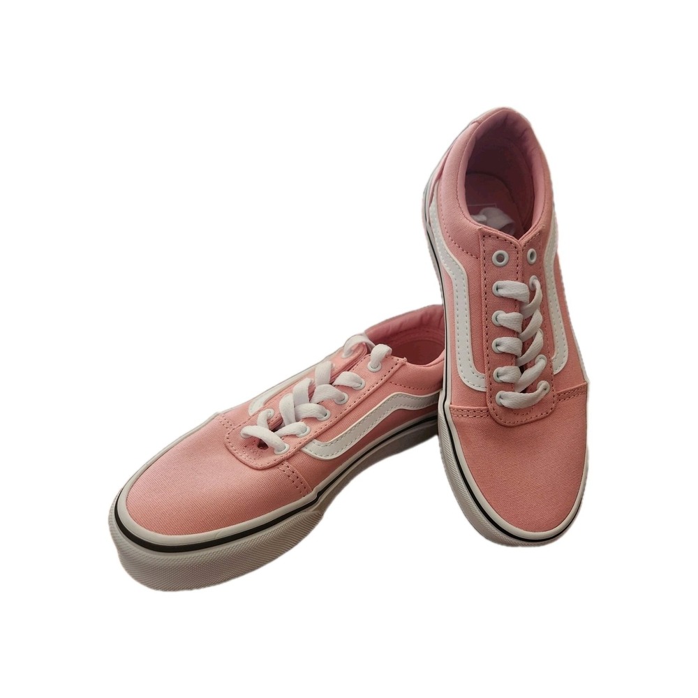 Vans NIB Ward Youth Size 2.0 Canvas Honeysuckle Girls Powder Pink/White - Picture 2 of 9